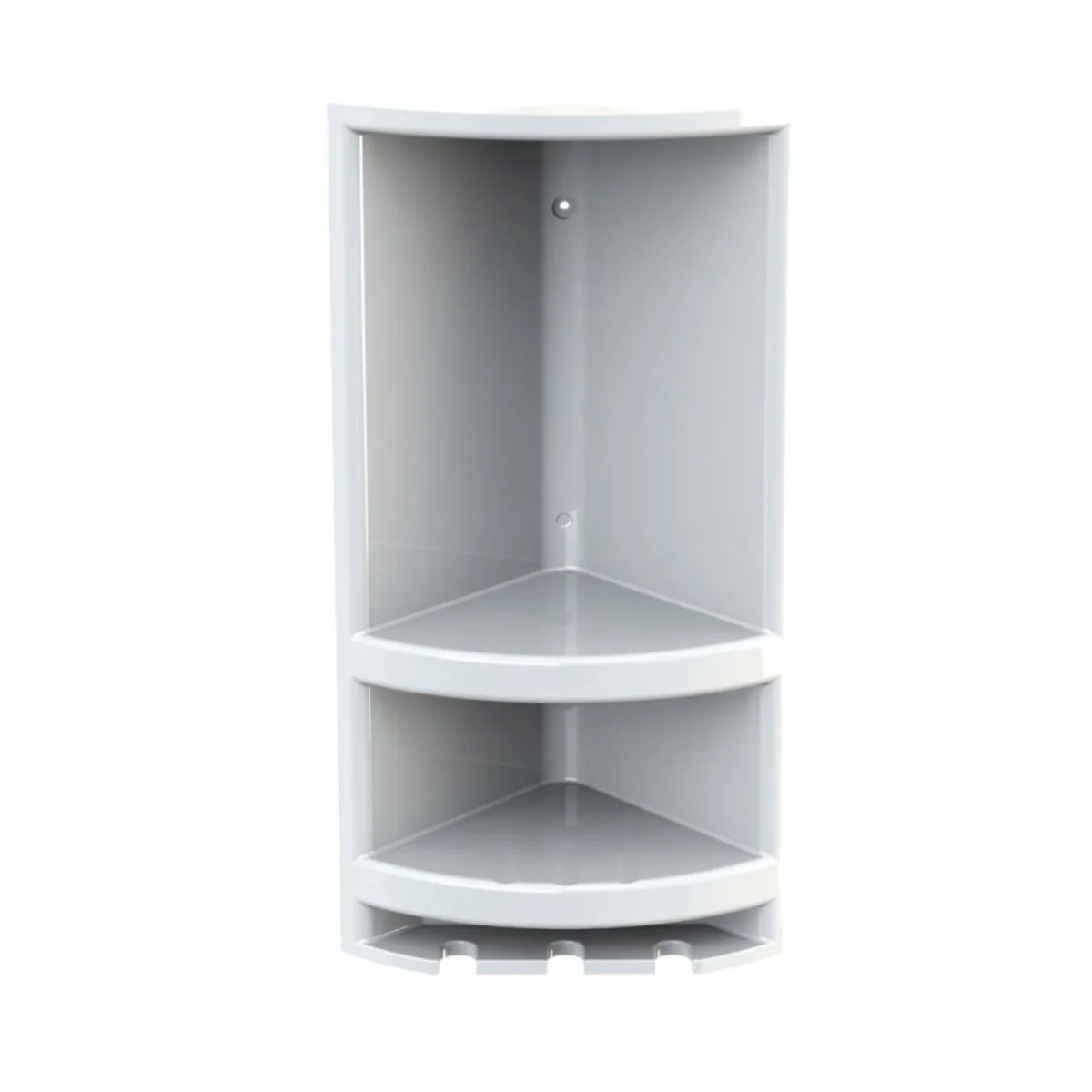 Porta Shampoo de Embutir Canto ABS Branco 39cm - imagem 1