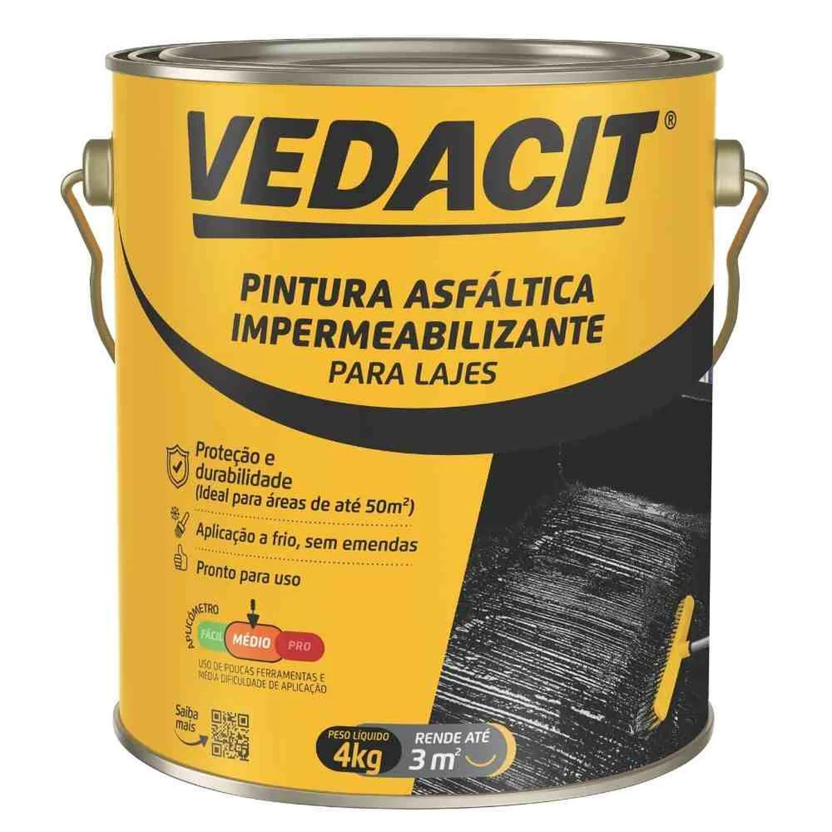Pintura Asfáltica Impermeabilizante para Lajes Vedacit - imagem 1