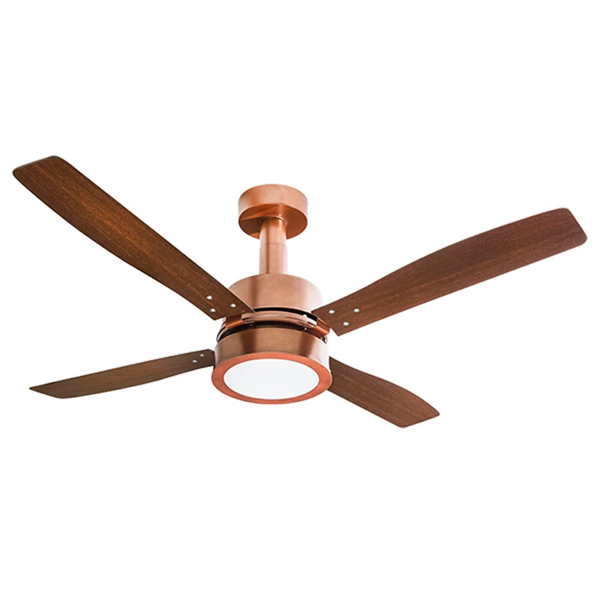 Ventilador de Teto Vintage LED Luz Amarela 4 Pás Cobre 127V Venti-Delta - imagem 1