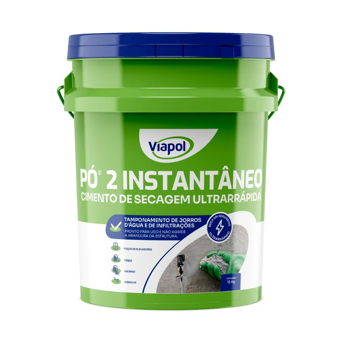 ViapolSeca Pó 2 Instantâneo Ultra-Rápido 15kg Viapol - imagem 1