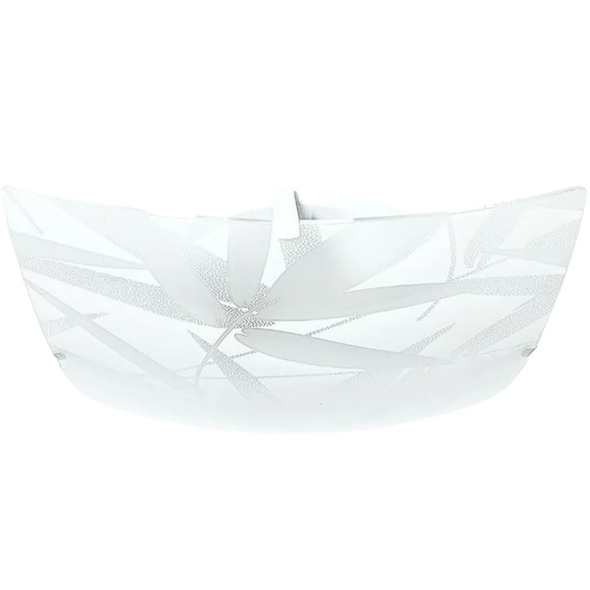 Plafon de Sobrepor Bambu Quadrado Branco 25cm para 1 Lâmpada E27 - imagem 1