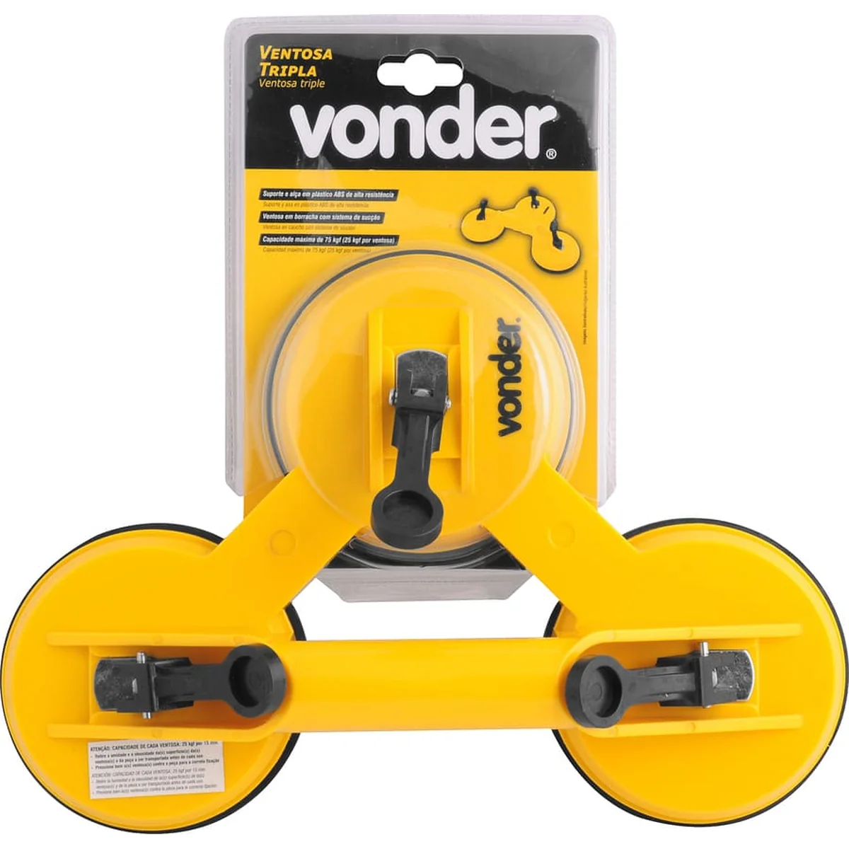Ventosa Tripla 75Kg Plástica Vonder - imagem 1