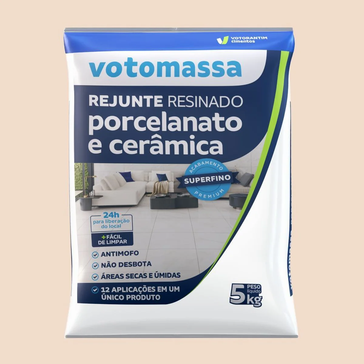 Rejunte Resinado Porcelanato 5kg Votorantim - imagem 1