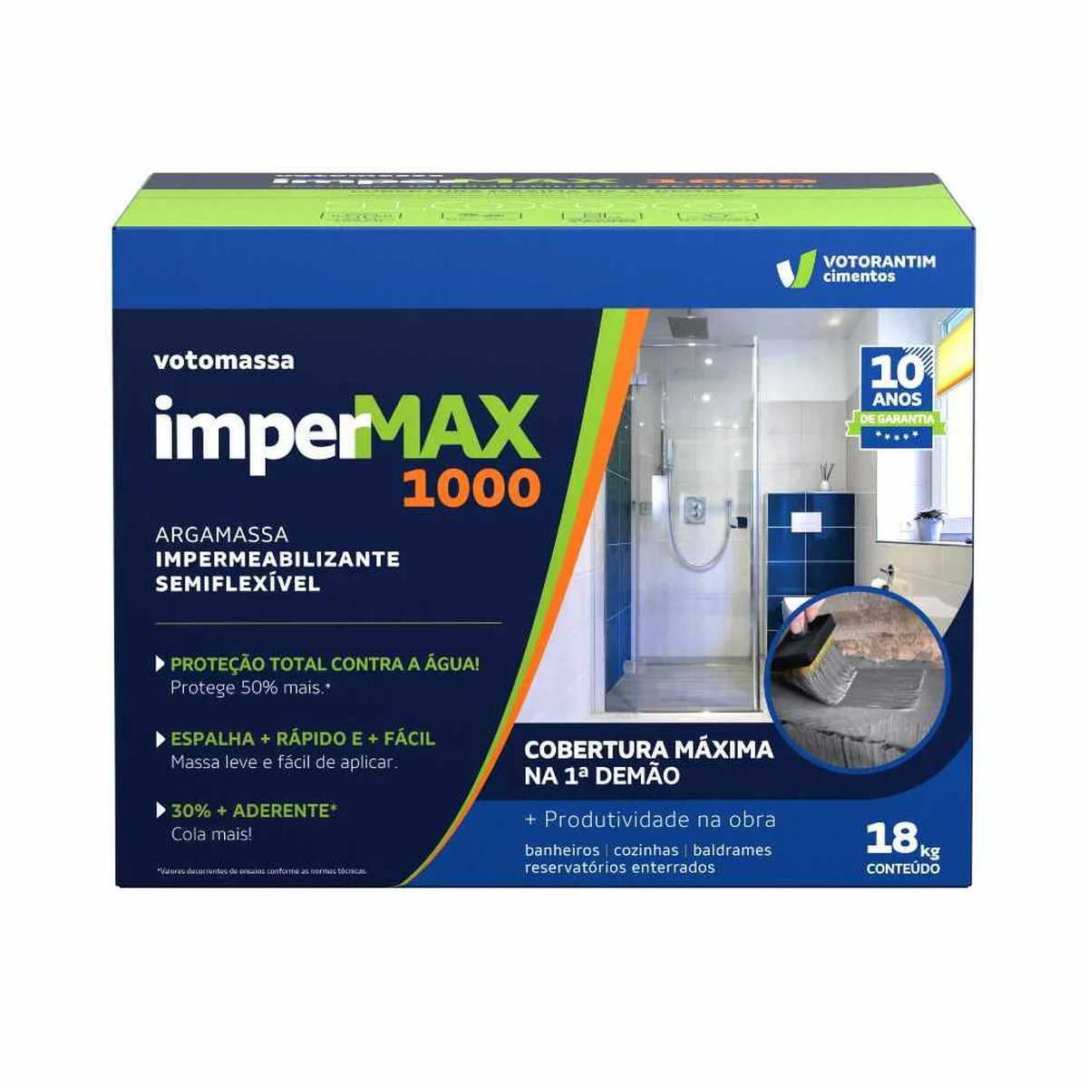 Argamassa Polimérica Votomassa Impermax 1000 18kg Votoran - imagem 1