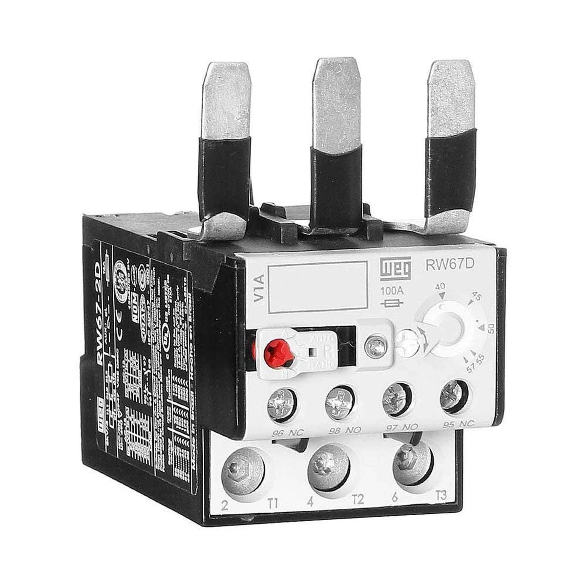 Relé Bimetálico 40-57A Para CWM50-80 RW672D3U057 WEG - imagem 1