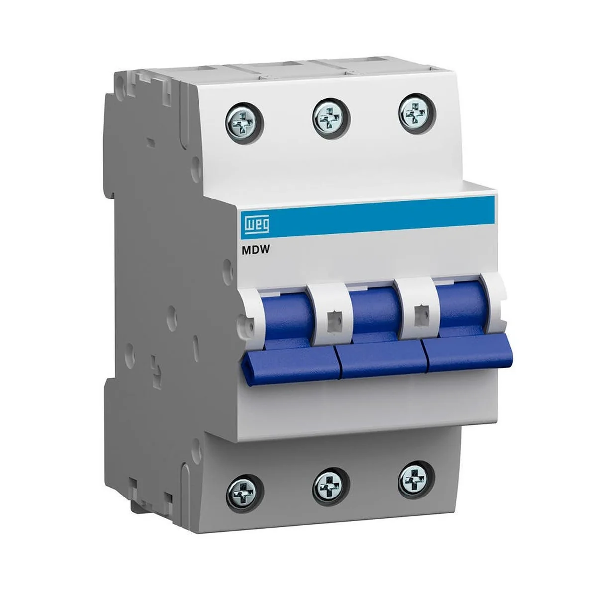 Disjuntor Tripolar 32A Curva B 400V 3kA MDWB323 WEG - imagem 1
