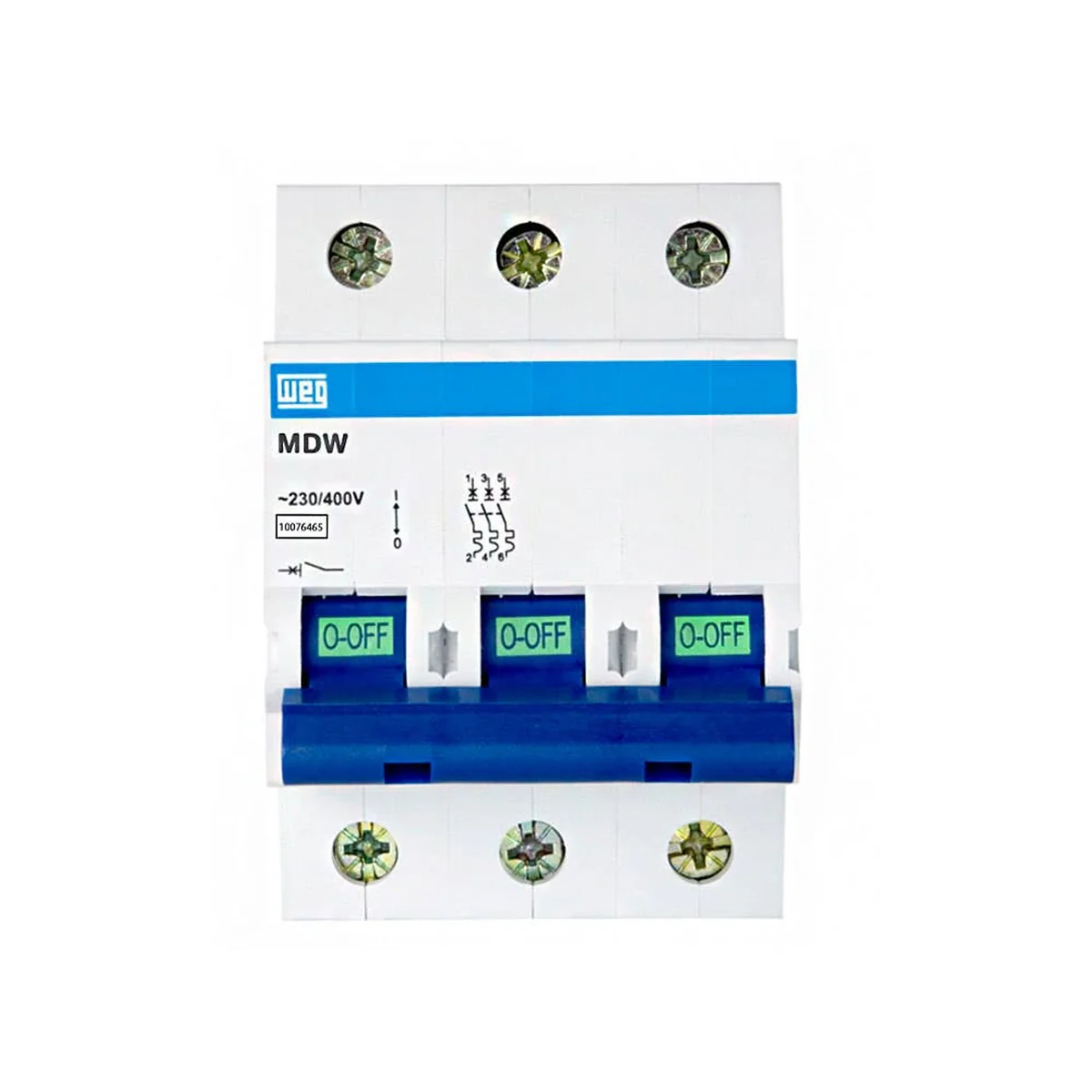 Disjuntor Trifásico 63A Curva B 3kA 400Vca MDWB633 WEG - imagem 1