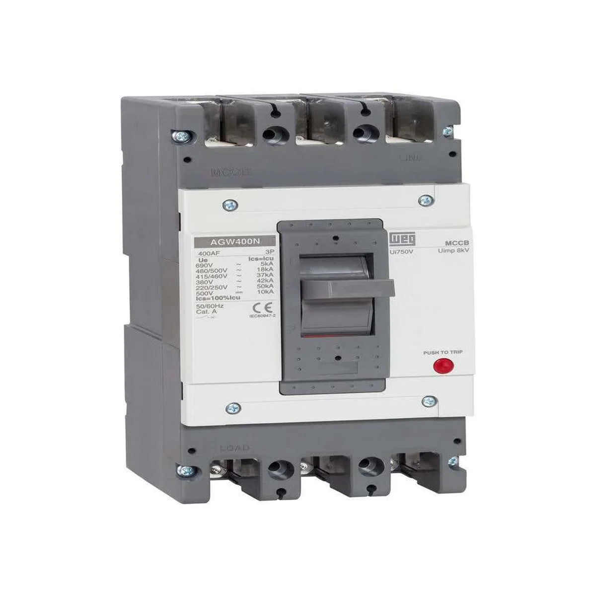Disjuntor Caixa Moldada Tripolar 350A 220V 50kA AGW WEG - imagem 1