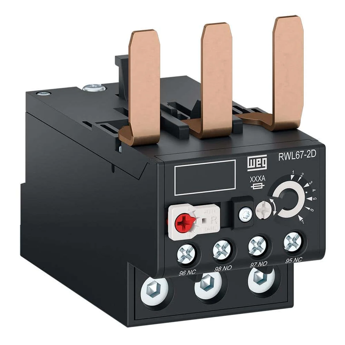 Relé Bimetálico 32-50A Para CWL50-95 RWL672D3-U050 WEG - imagem 1