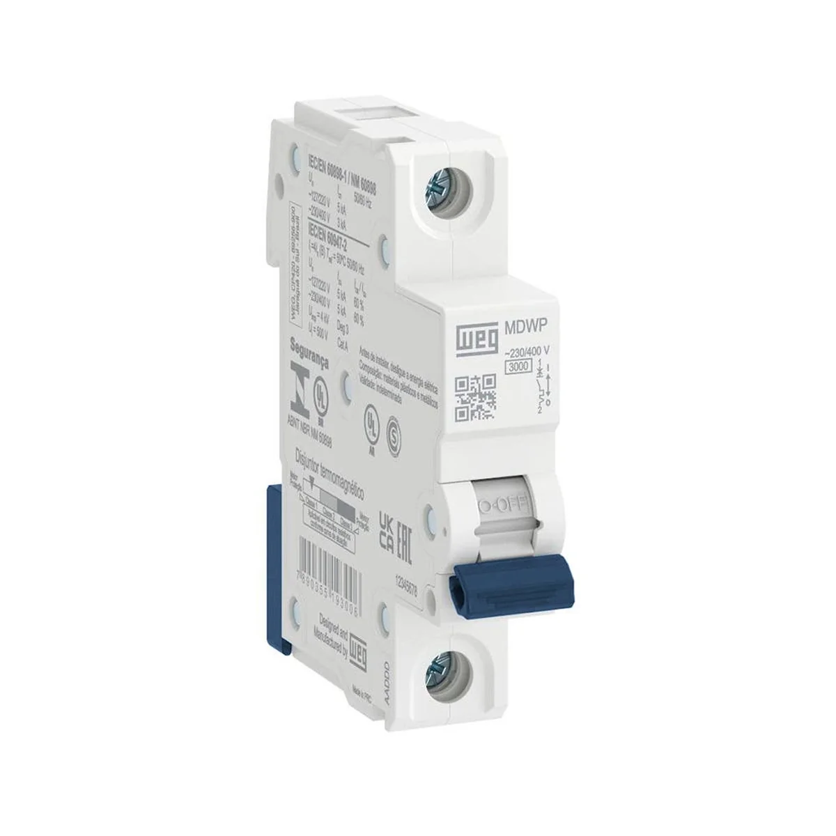 Disjuntor Monopolar 25A Curva C 230V 3kA MDWP-C25 WEG - imagem 1