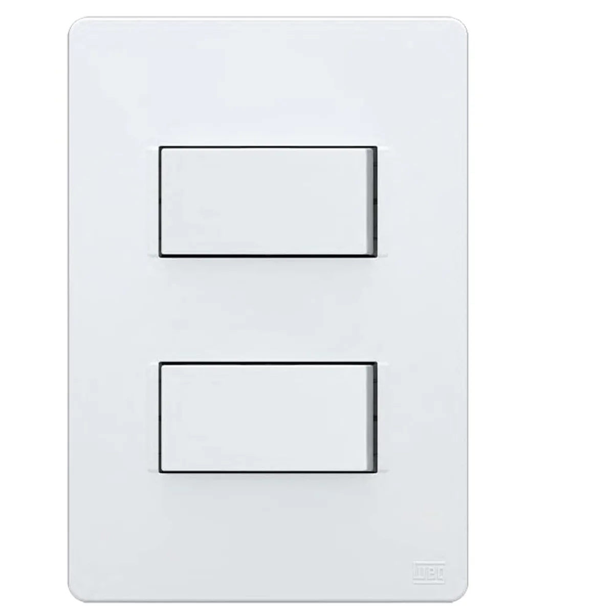 Conjunto 2 Interruptores Simples 10A/250V 4x2 Branco Esatta - imagem 1