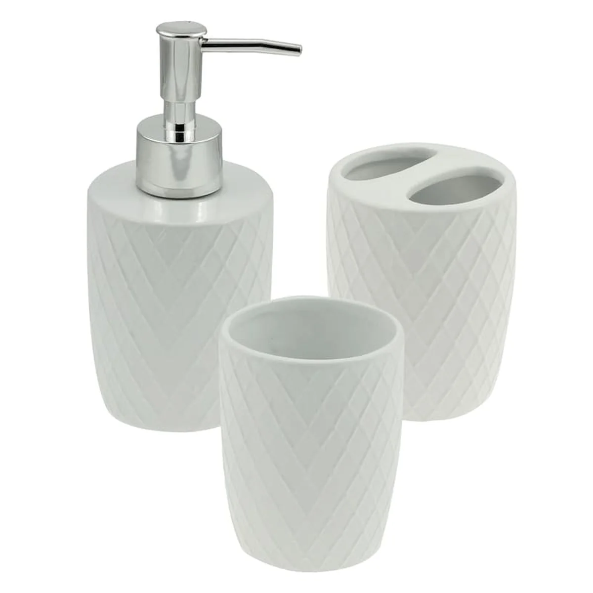 Kit Banho 3 peças Cerâmica Branco Wolff - imagem 1