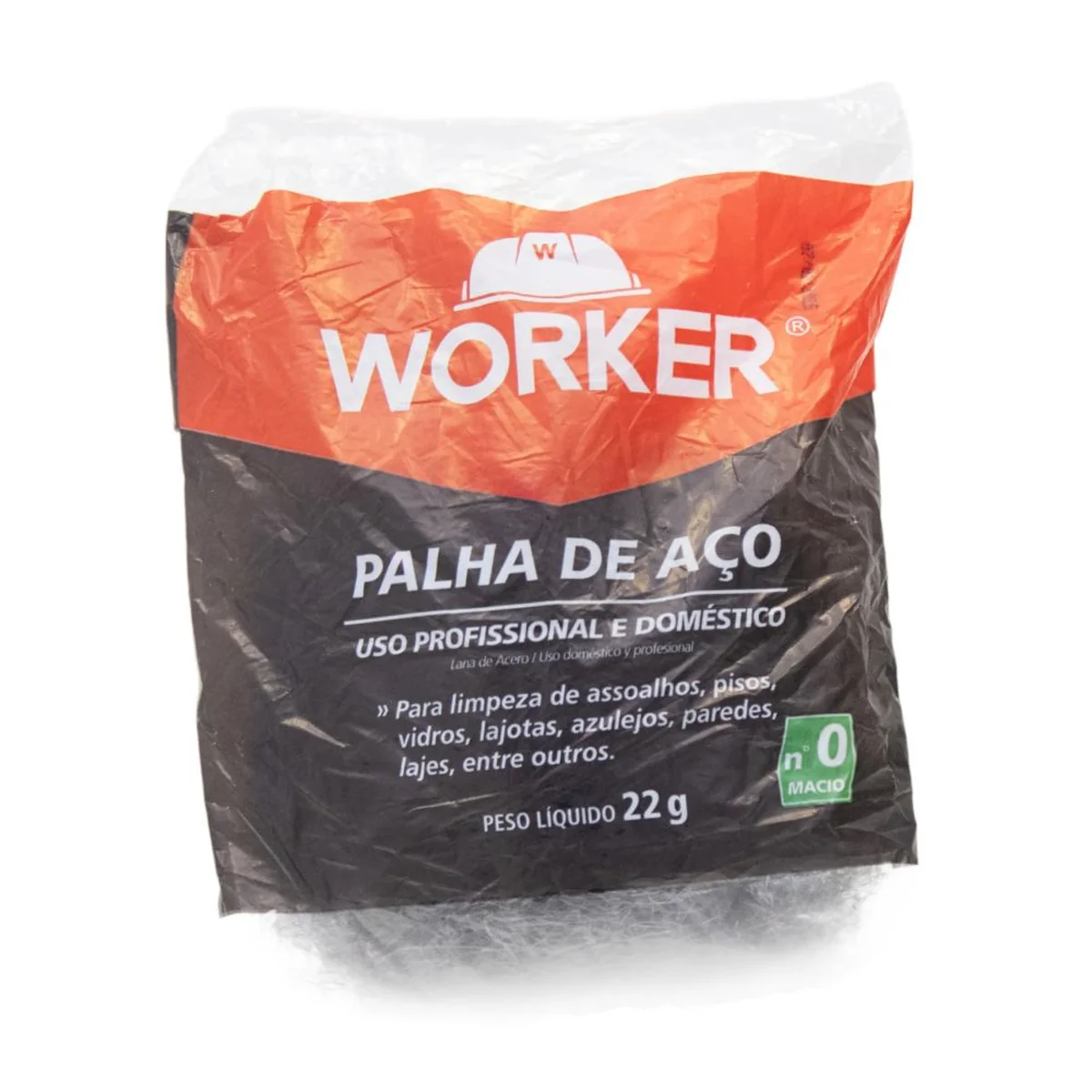 Palha de Aço Nº0 Fina 22g Worker - imagem 1