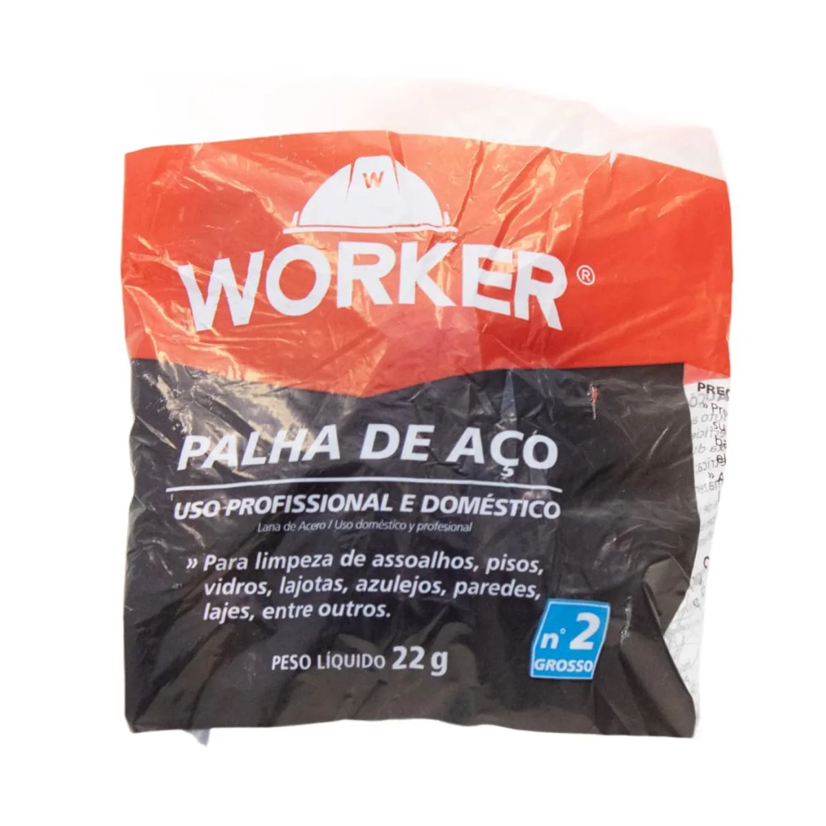 Palha de Aço Nº2 Grossa 22g Worker - imagem 1