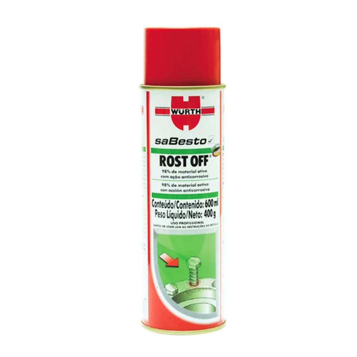 Óleo Anticorrosivo Lubrificante 600ml Rost 389026 Wurth - imagem 1