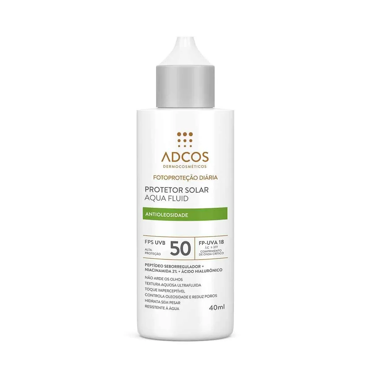 Protetor Solar Facial Adcos Aqua Fluid 40ml - imagem 1