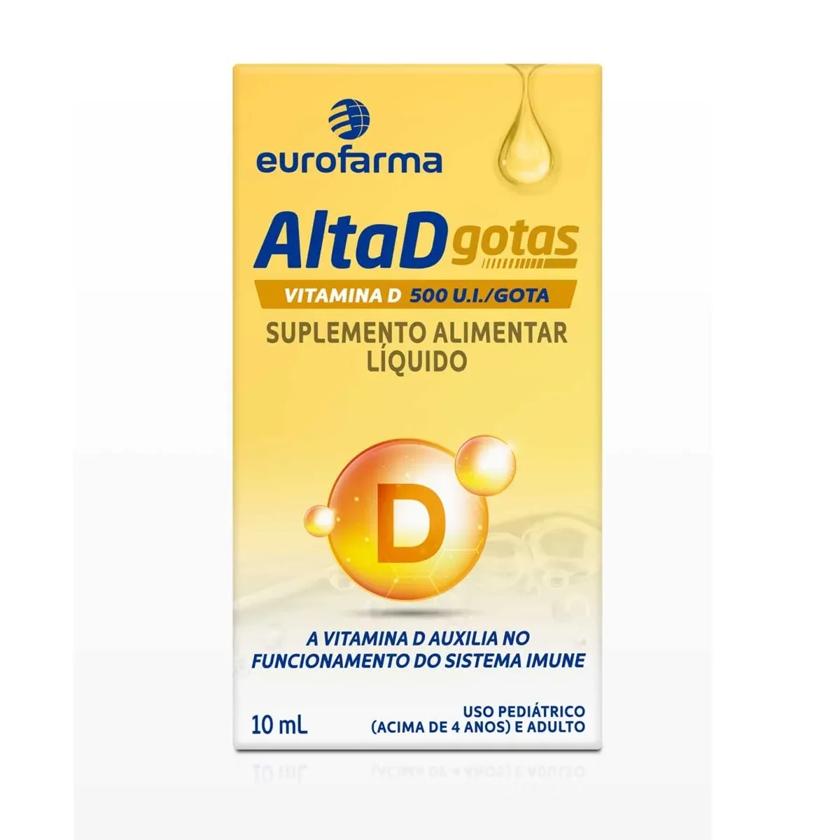 Vitamina D 500UI Alta D Gotas 10ml - imagem 1