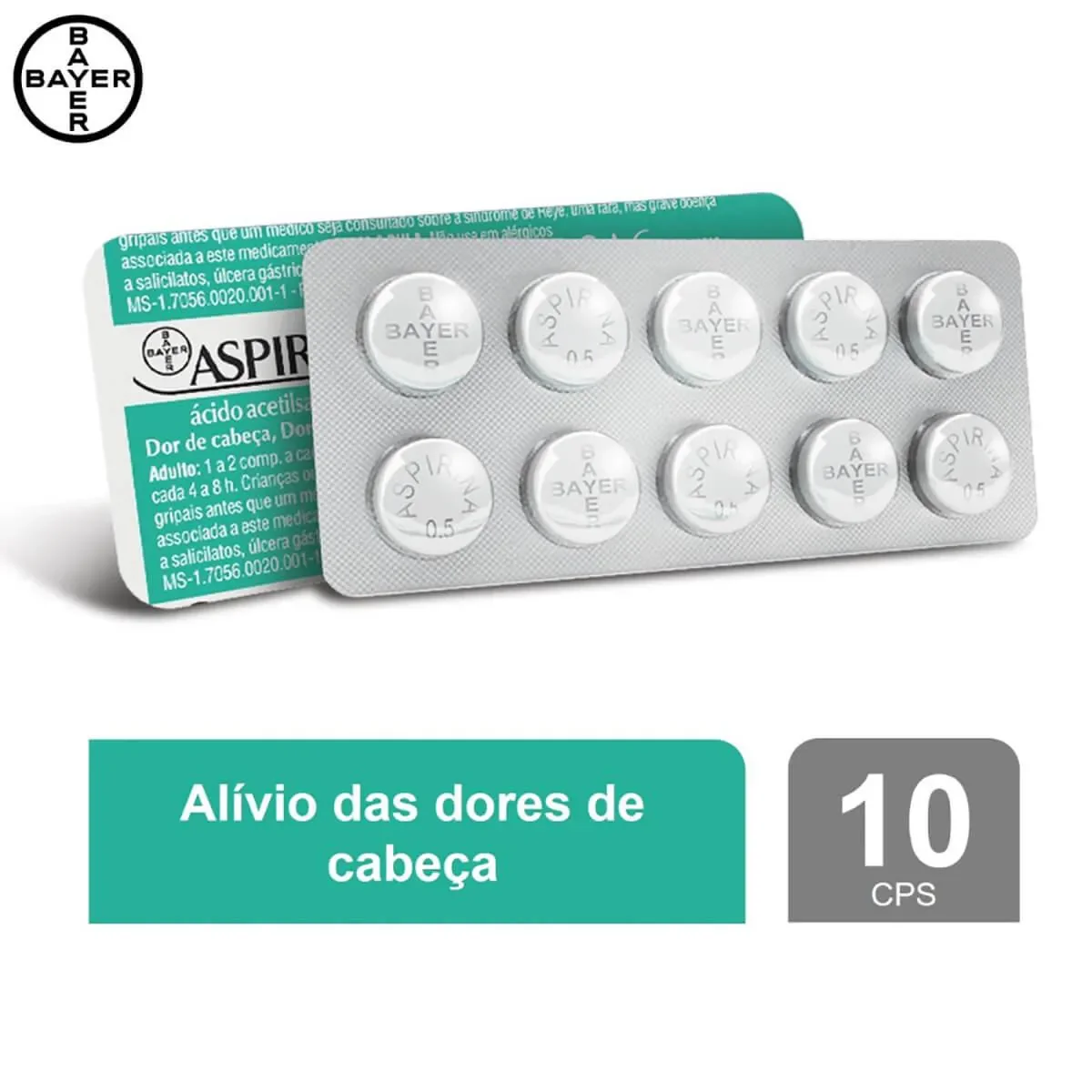 Aspirina Ácido Acetilsalicílico 500mg - imagem 1