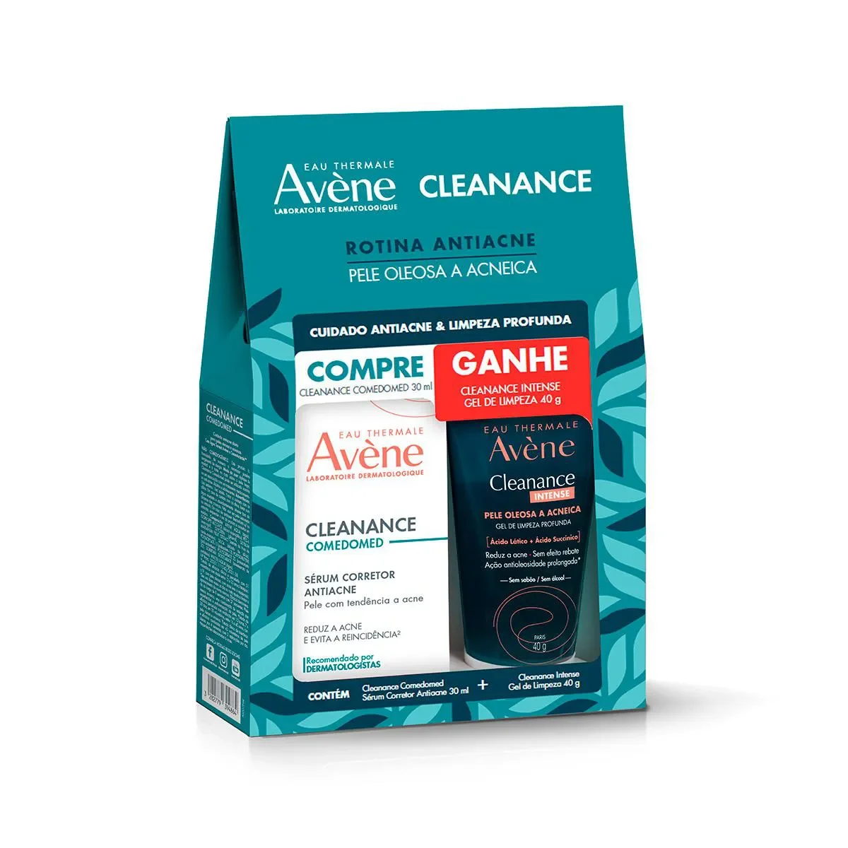Kit Avène Cleanance Facial Sérum Corretor Comedomed 30ml + Gel de Limpeza Intense 40g - imagem 1