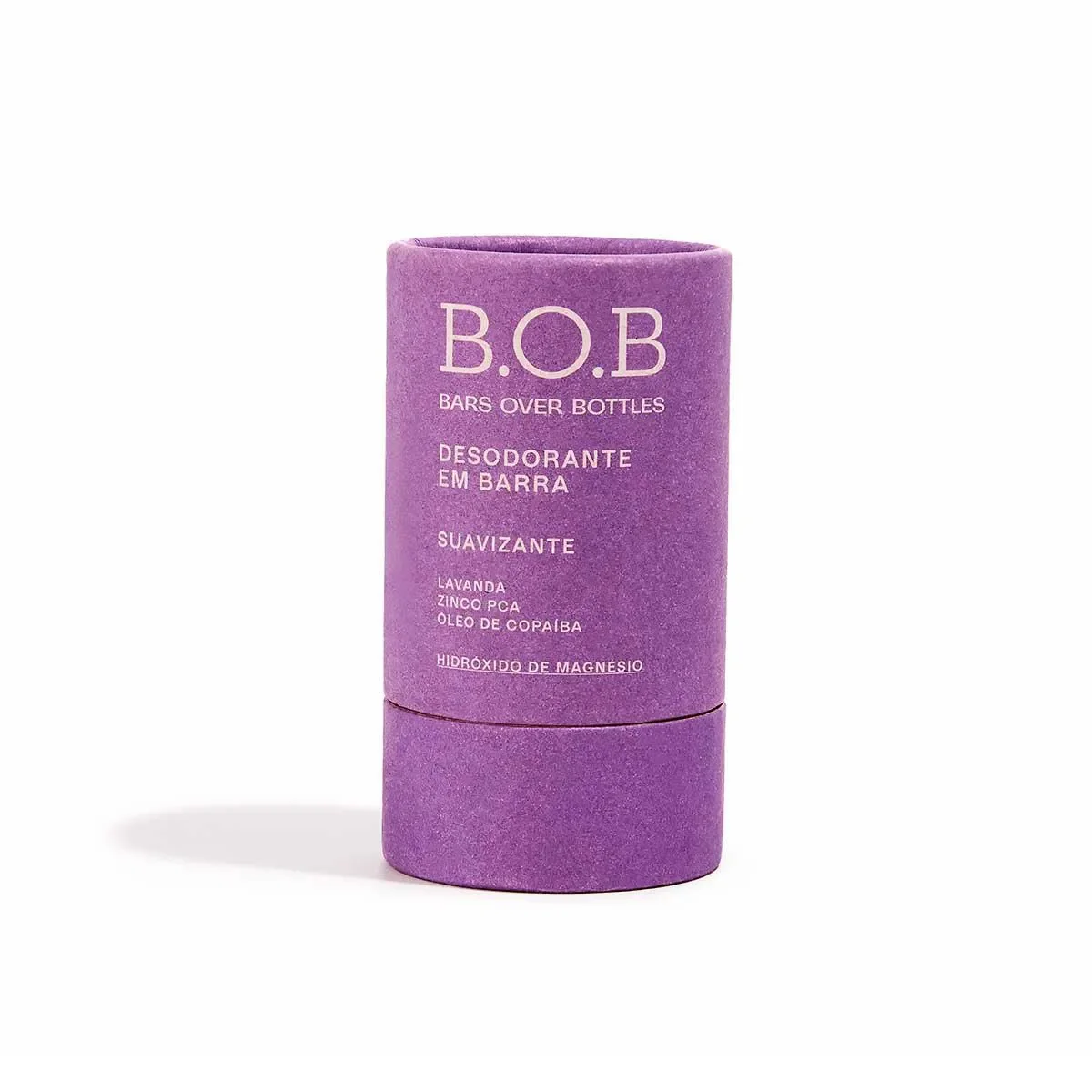Desodorante Vegano Sem Alumínio Stick Barra B.O.B Suavizante Vegano 50g - imagem 1