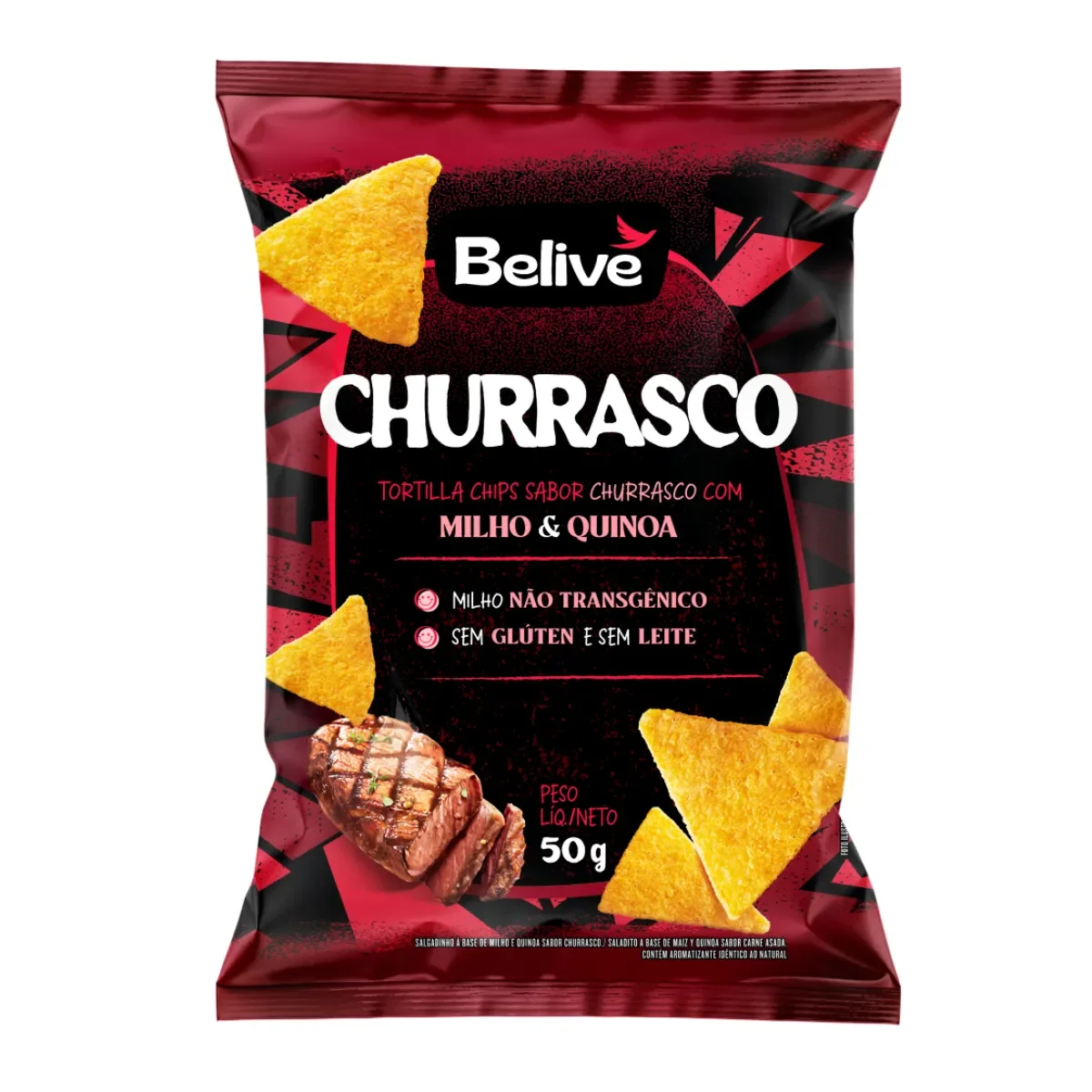 Tortilla Chips Sabor Zero Glúten e Lactose Belive 50g - imagem 1
