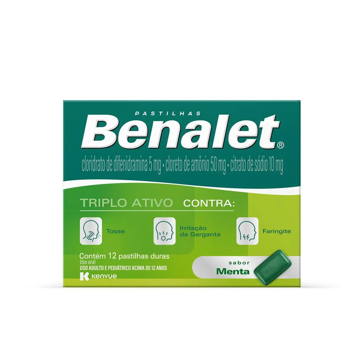 Pastilha Benalet Sabor Menta 12 unidades - imagem 1