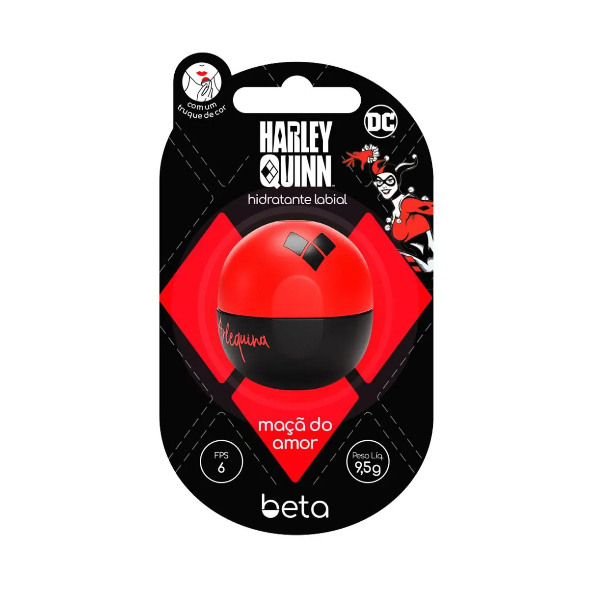 Hidratante Labial Beta Arlequina Vermelho 9,5g - imagem 1