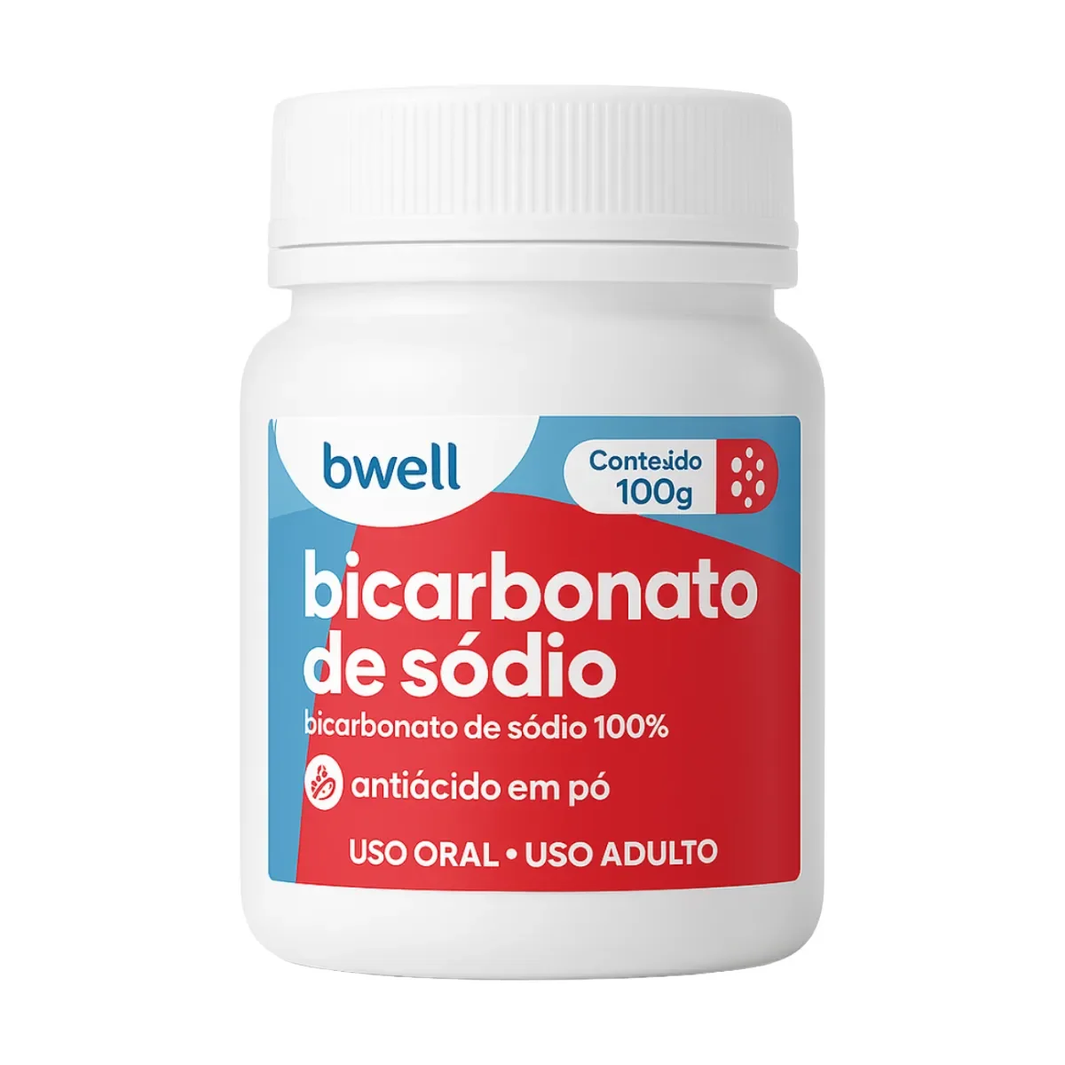 Bicarbonato de Sódio bwell Antiácido em Pó 100g - imagem 1