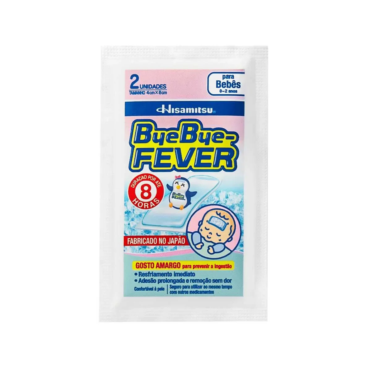 Adesivo para Alívio da Febre Bye Bye Fever Bebês 0 a 2 Anos - 2 Unidades - imagem 1