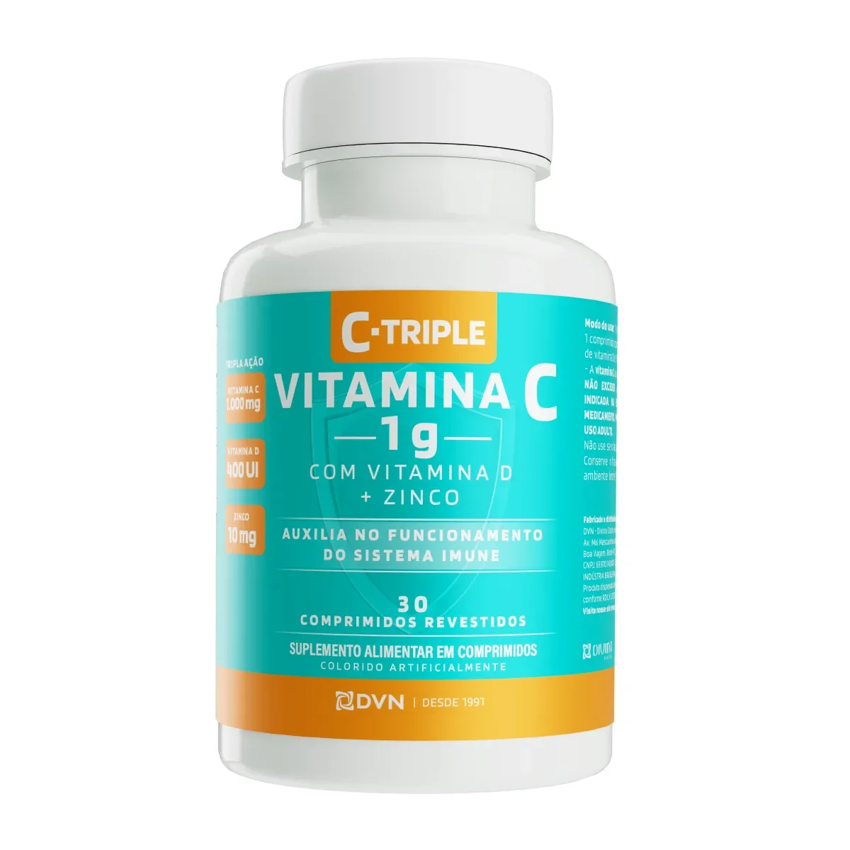 Vitamina C C-Triple Tripla Ação 1g 30 comprimidos - imagem 1