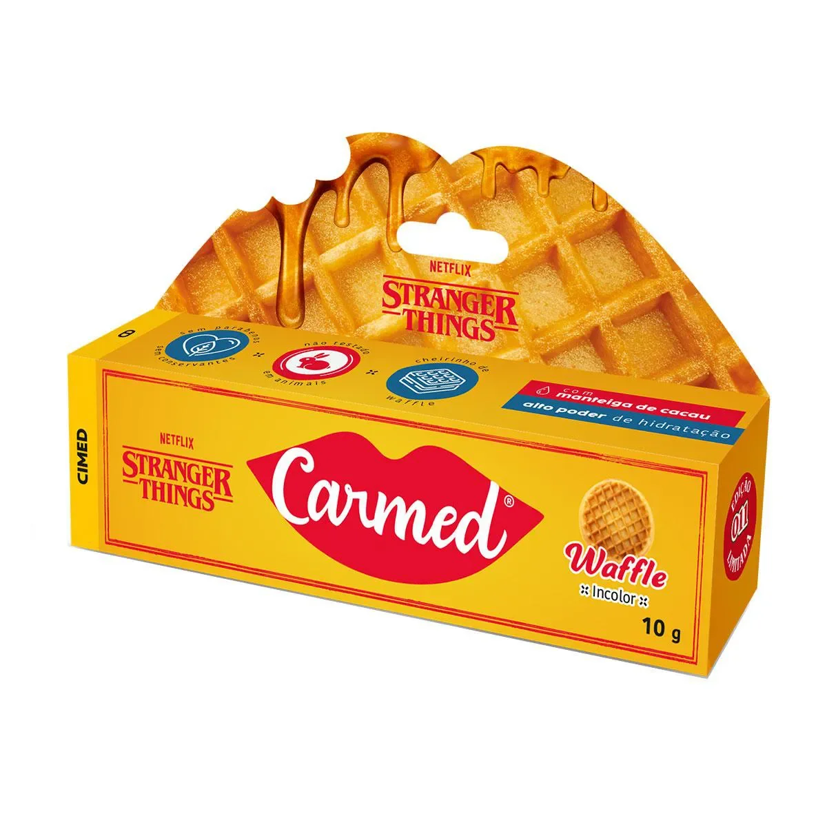 Hidratante Labial Carmed Netflix Stranger Things Waffle Incolor 10g - imagem 1