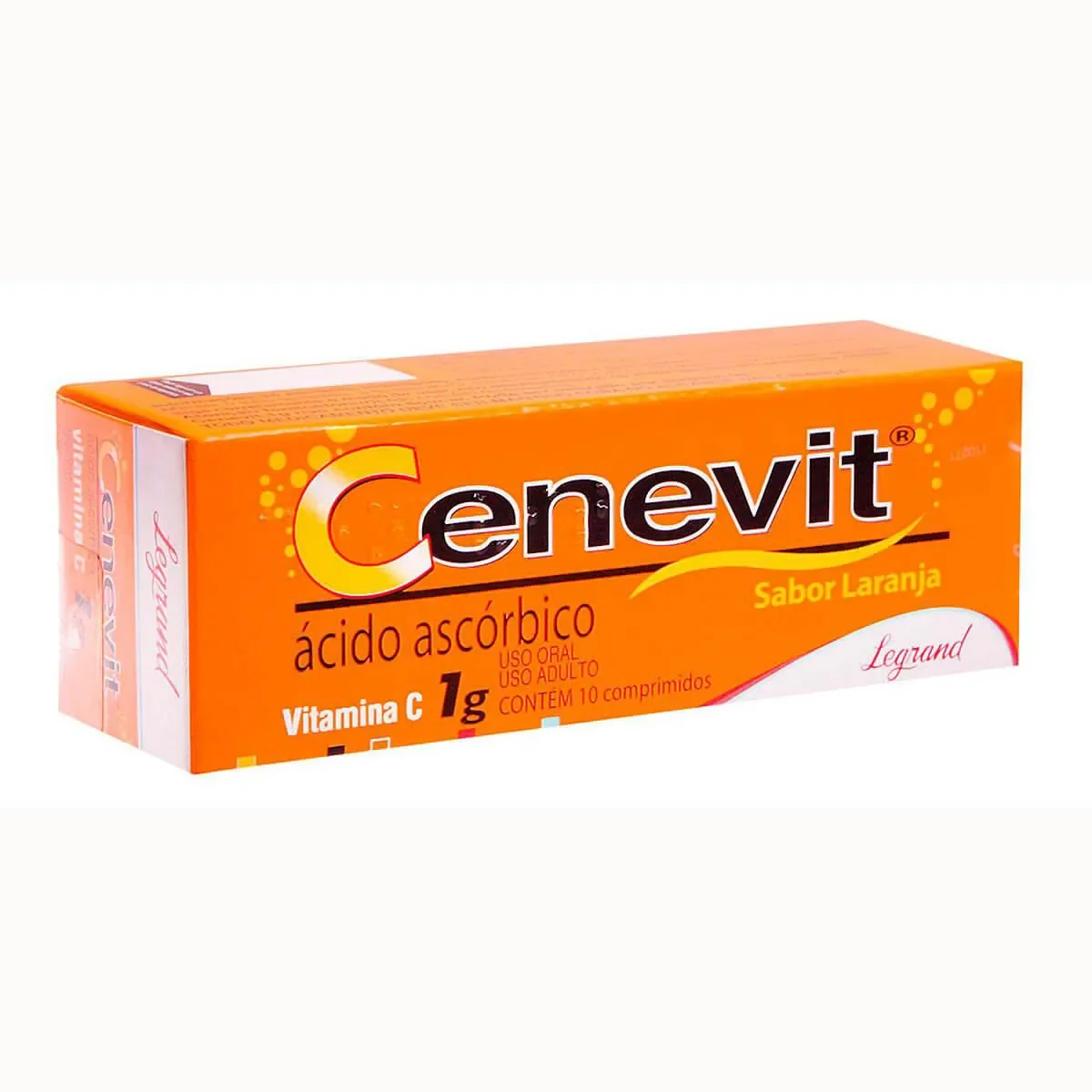 Vitamina C Cenevit 1g Laranja 10 comprimidos - imagem 1