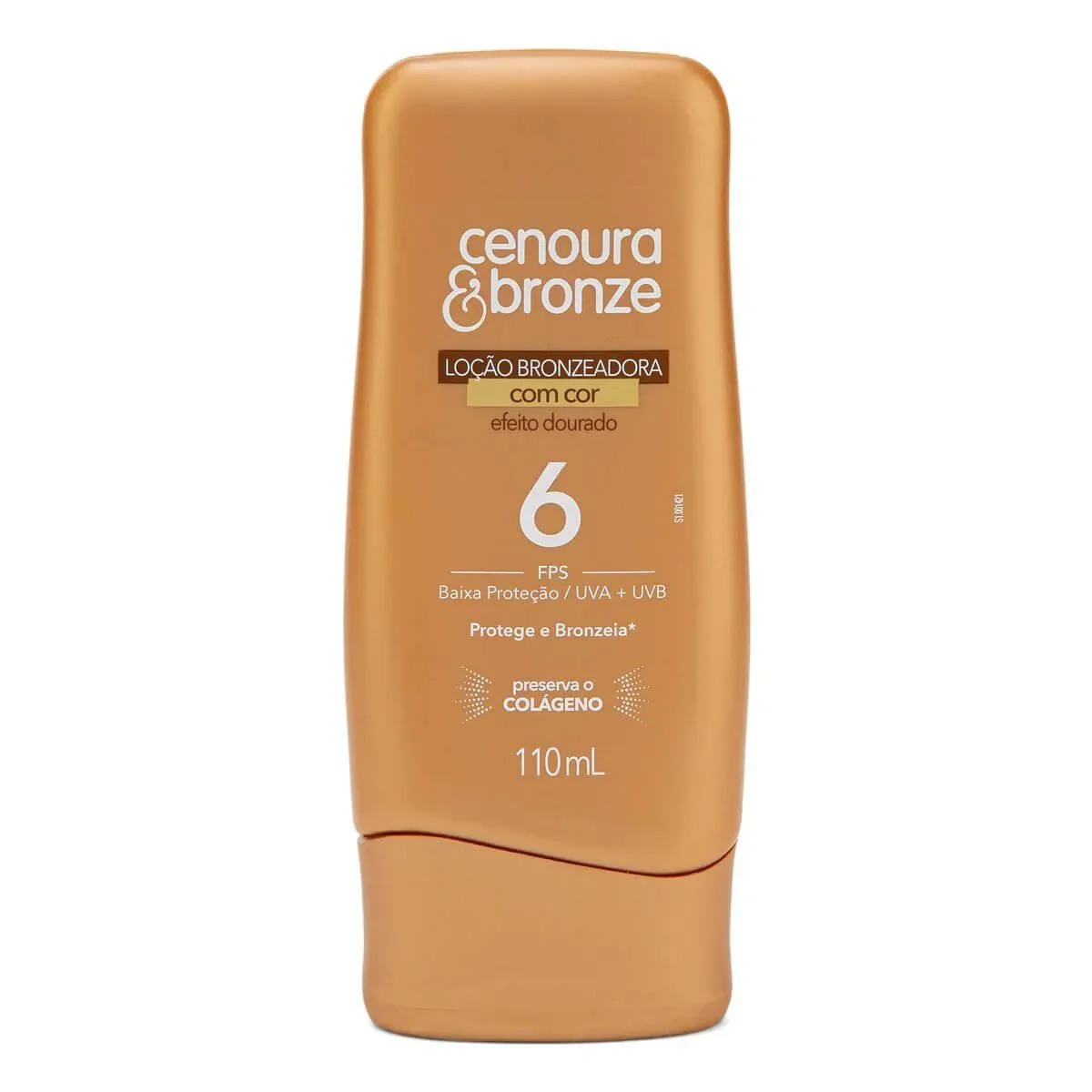 Bronzeador Corporal Loção FPS 6 Cenoura & Bronze Com Cor 110ml - imagem 1