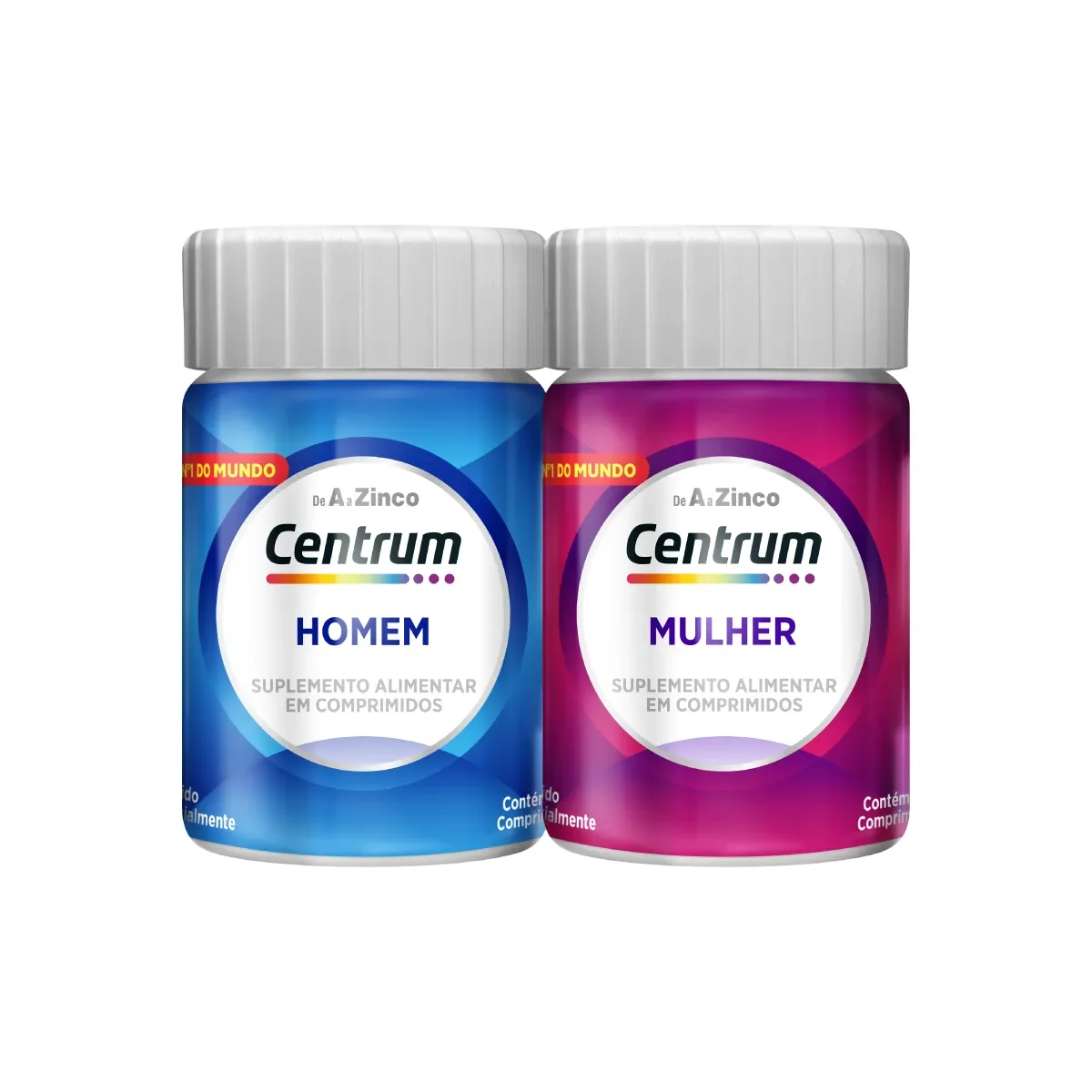 Kit Polivitamínico Centrum Mulher de A a Zinco 30 comprimidos + Centrum Homem de A a Zinco 30 Comprimidos - imagem 1