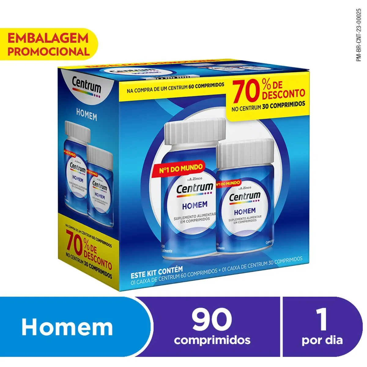 Kit Polivitamínico Centrum Essentials Homem de A a Zinco 60 + 30 comprimidos - imagem 1