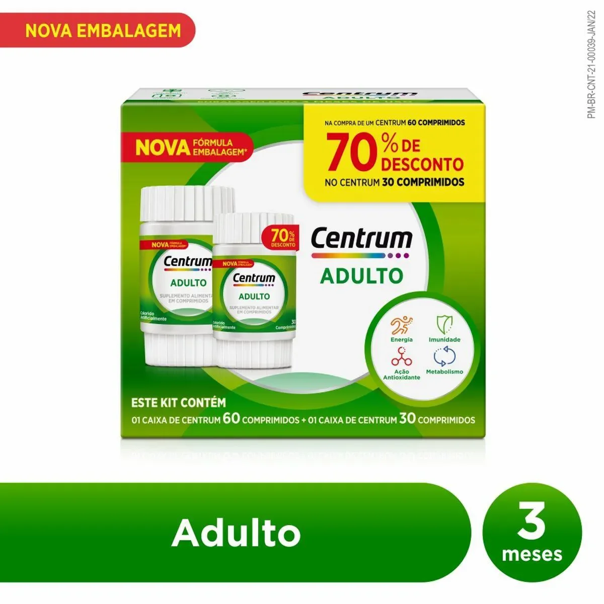 Kit Polivitamínico Centrum A-Z 60+ 30 comprimidos - imagem 1