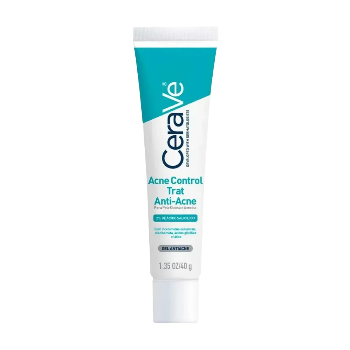 Gel Antiacne Cerave Acne Control Ácido Salicílico e Niacinamida para Pele Acneica 40g - imagem 1