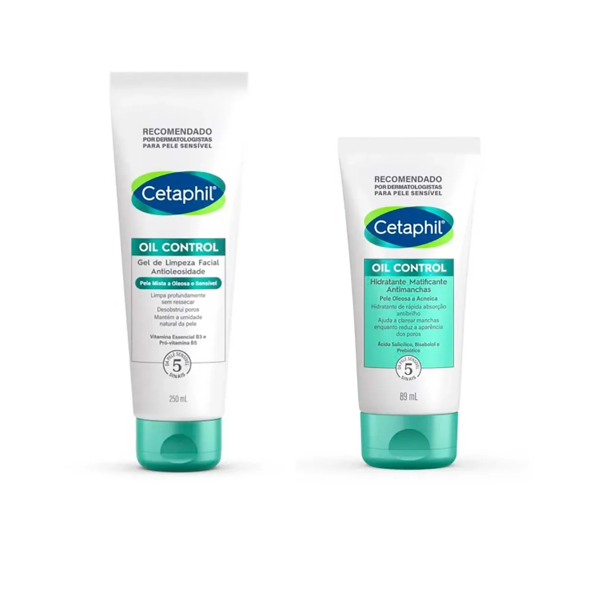 Kit Facial Cetaphil Oil Control Hidratante Matificante Antimanchas 89ml + Gel de Limpeza Antioleosidade 250ml - imagem 1