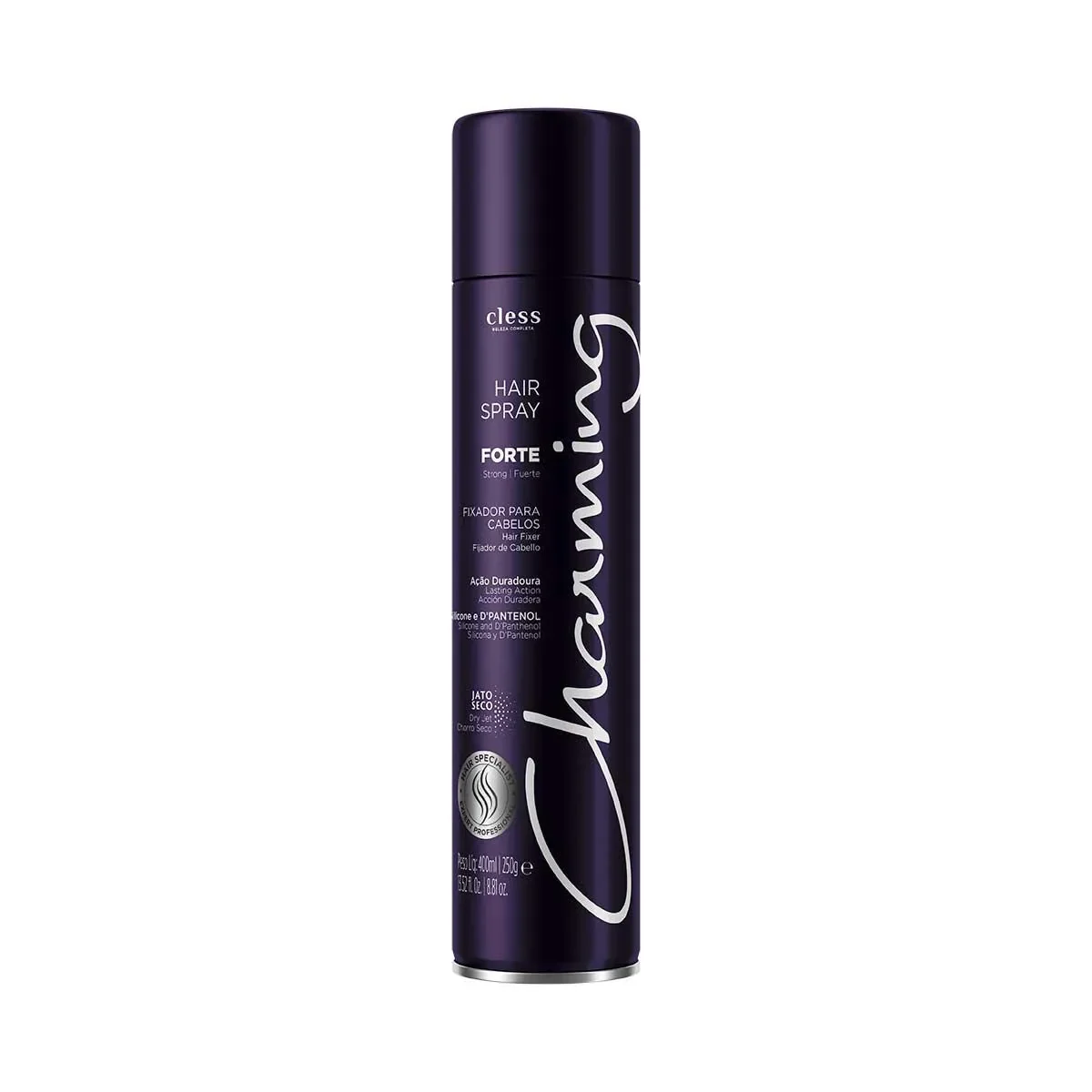 Spray Fixador Charming Jato Seco Fixação Forte com 400ml - imagem 1