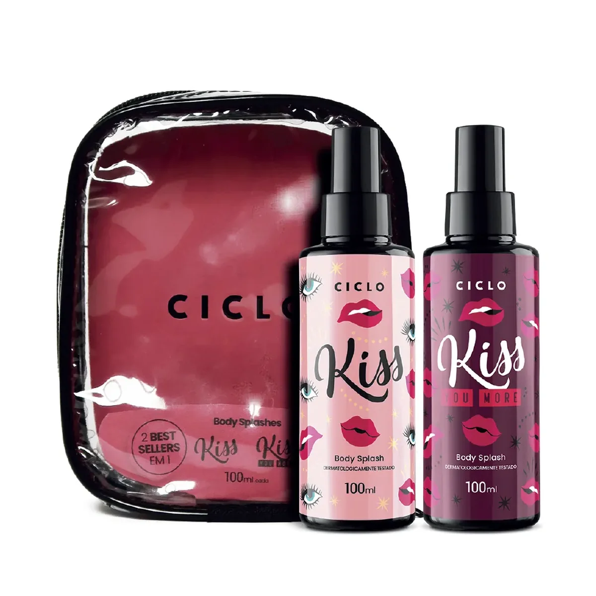Kit Body Splash Kiss 100ml + Kiss You More 100ml - imagem 1