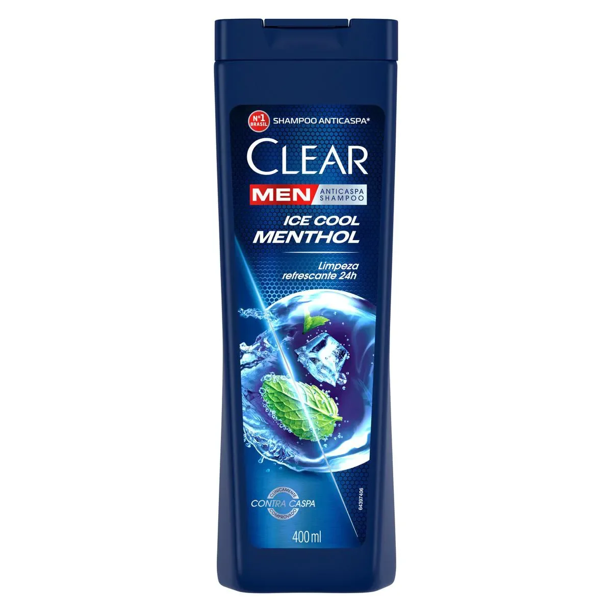Shampoo Anticaspa Clear Men Ice Cool Menthol 400ml - imagem 1