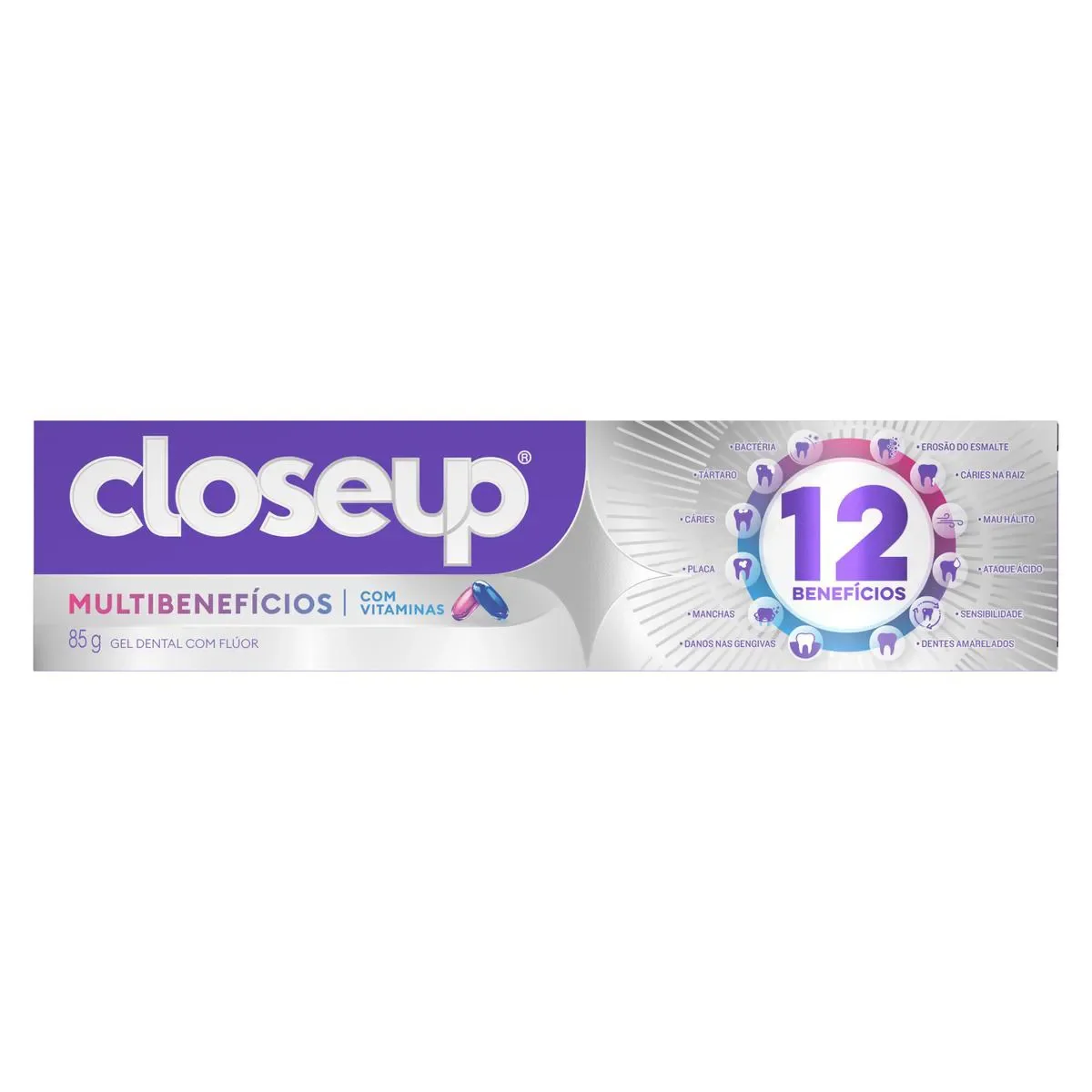 Creme Dental Closeup Multi Vitaminas + 12 Benefícios Fresh 85g - imagem 1