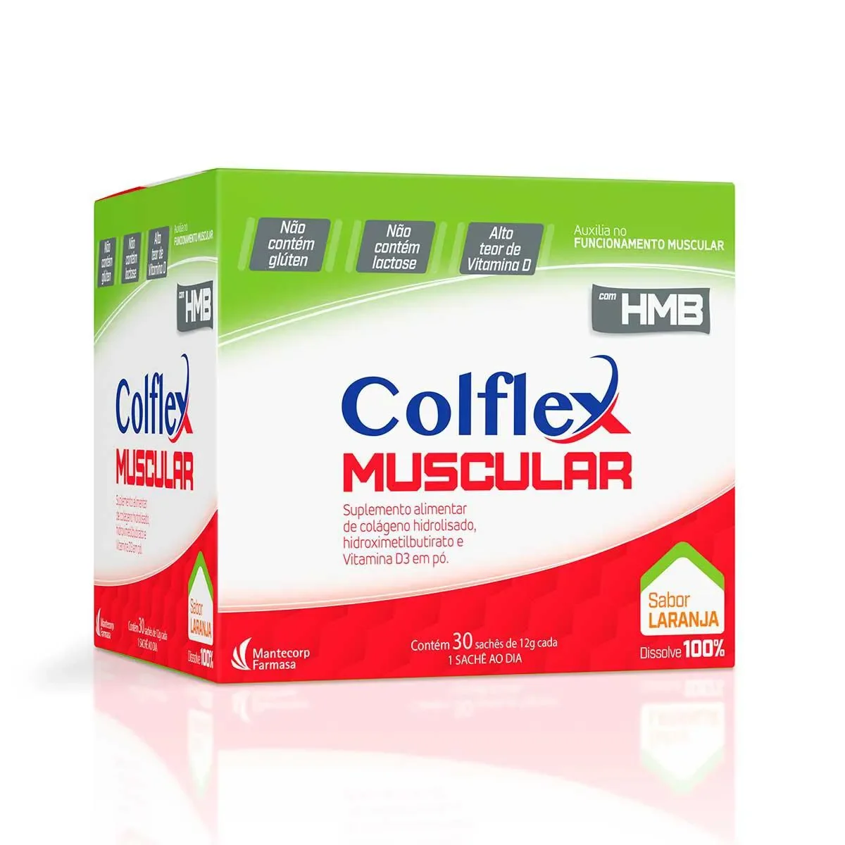 Suplemento Alimentar Colflex Muscular Sabor Laranja 30 Sachês de 12g cada - imagem 1