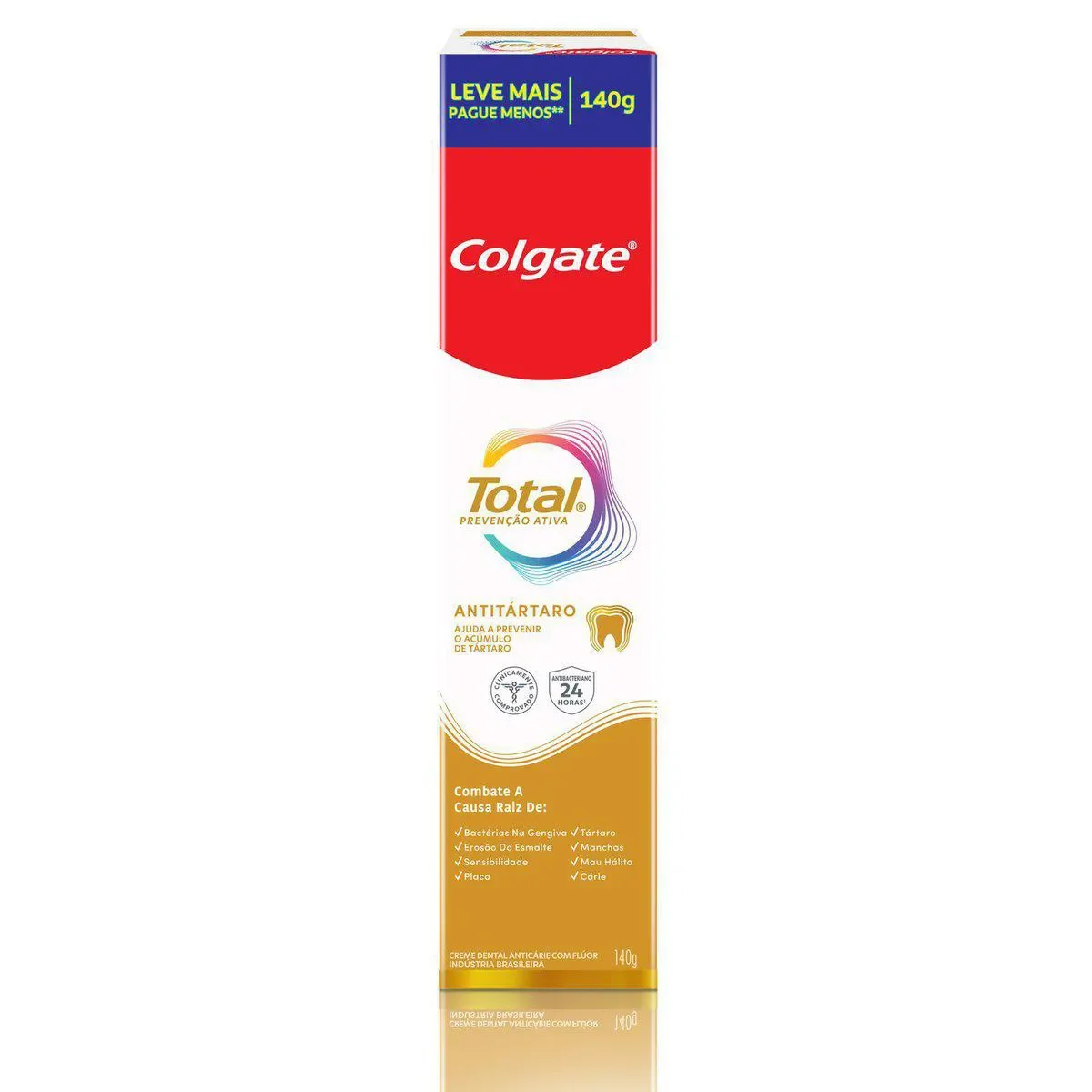 Creme Dental Colgate Total Prevenção Ativa Antitártaro 140g - imagem 1