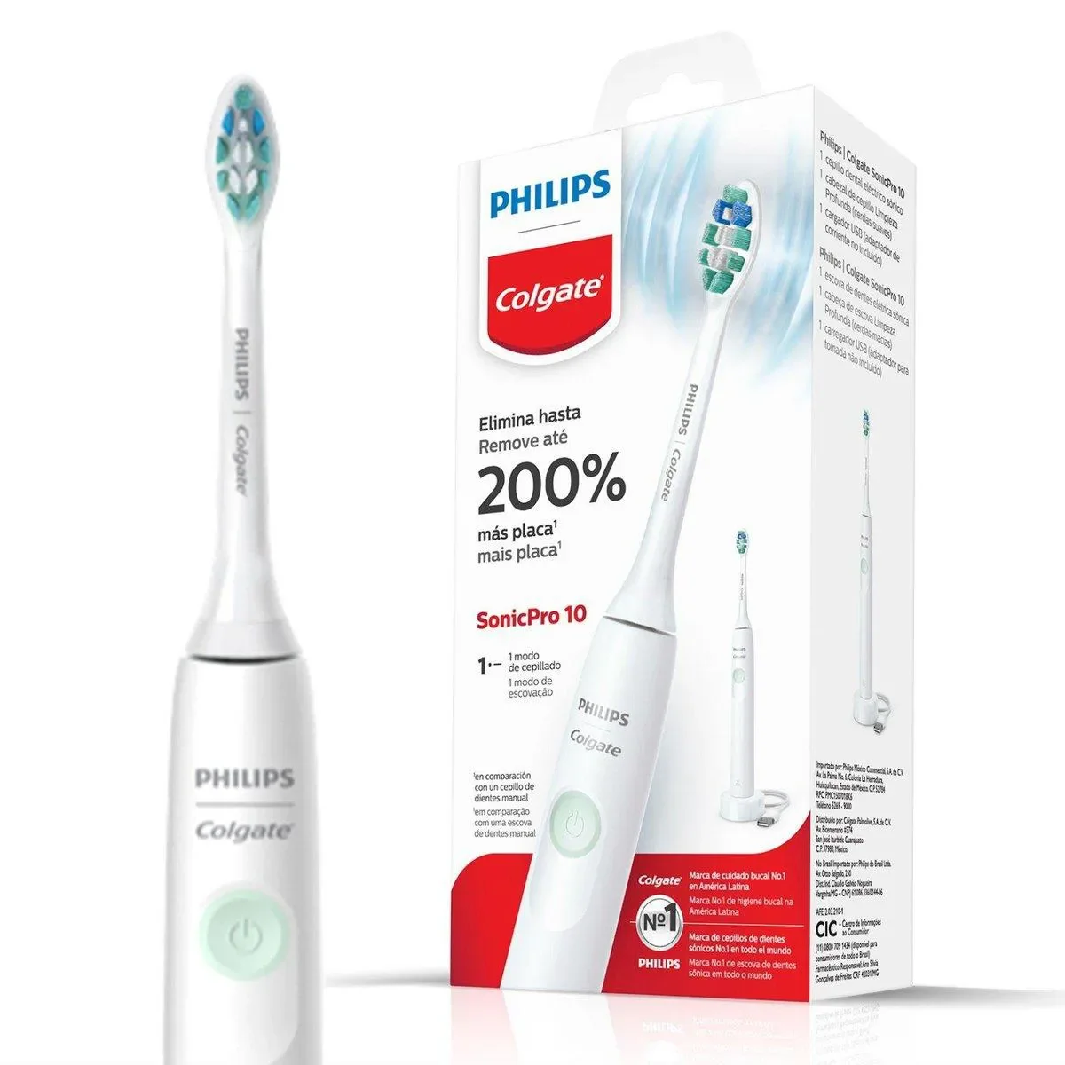 Escova de Dente Elétrica Philips Colgate SonicPro 10 1 unidade - imagem 1