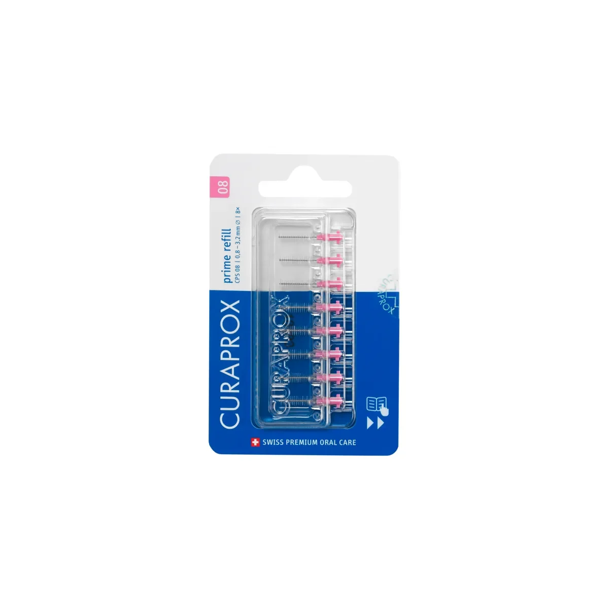 Refil para Escova Interdental Curaprox Prime 0,08mm 8 unidades - imagem 1