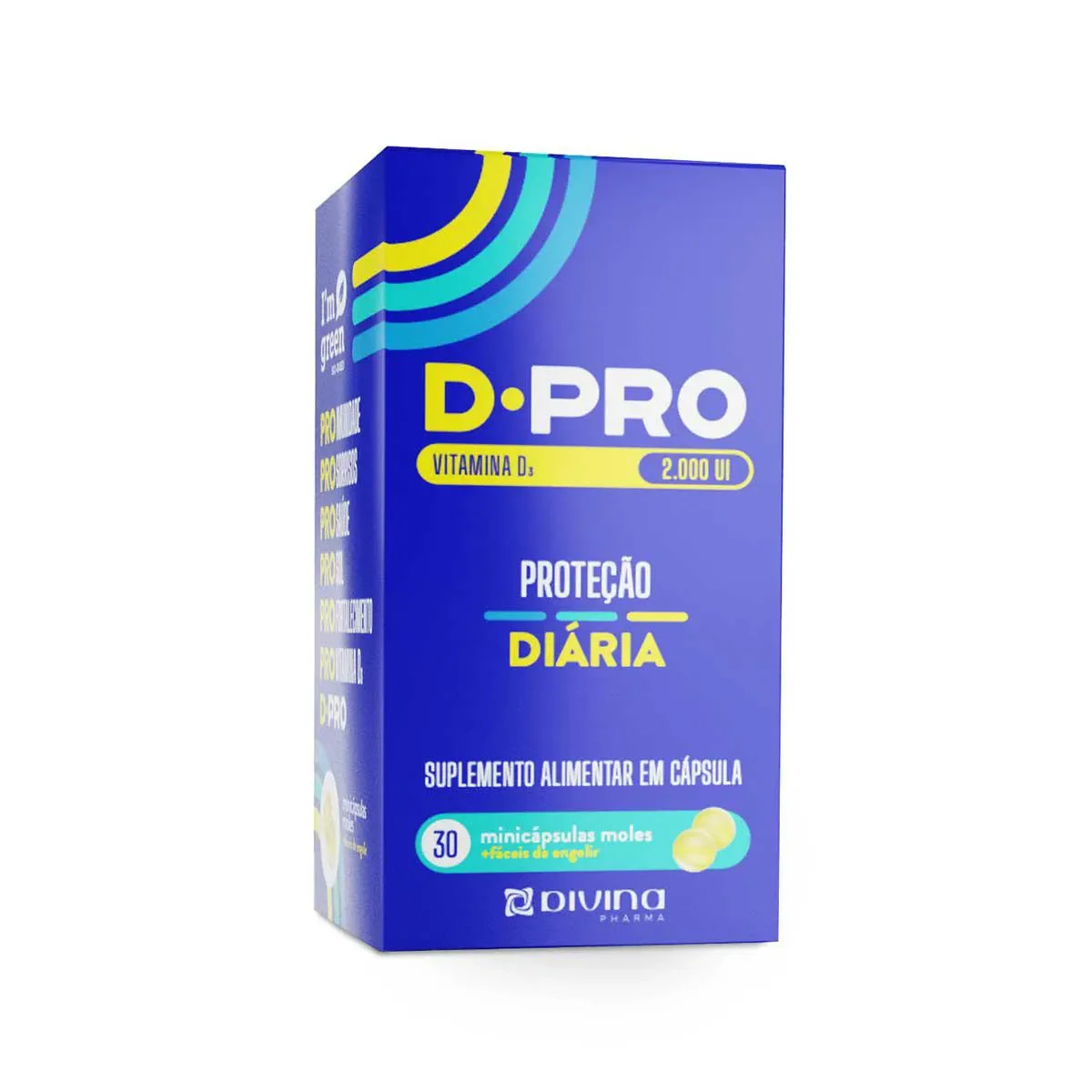 Vitamina D 2.000UI D-Pro 30 minicápsulas - imagem 1
