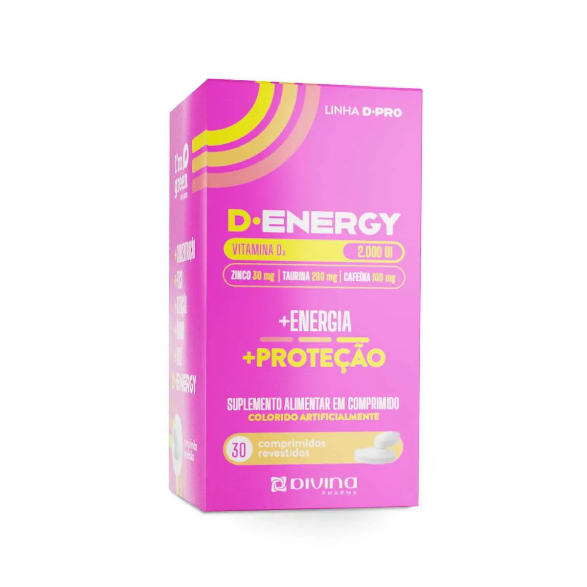 Polivitamínico D-Energy 30 comprimidos - imagem 1