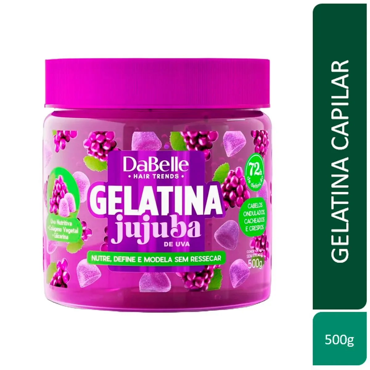 Gelatina Capilar DaBelle Jujuba de Uva 500g - imagem 1