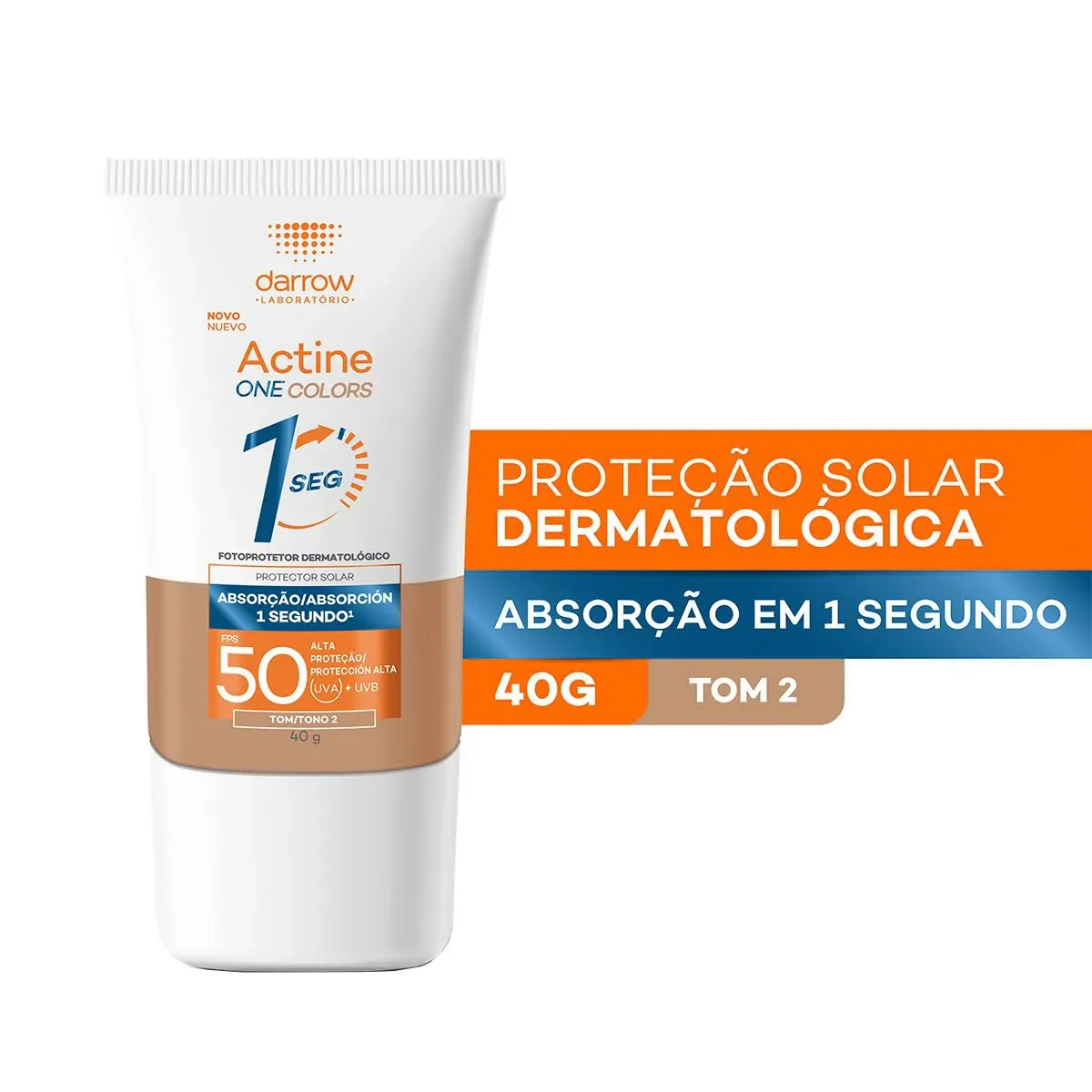 Protetor Solar Facial Darrow Actine One Colors FPS 50 40g - imagem 1